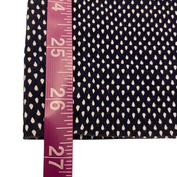 Khakis by Gap‎ Slim City Navy with White Polkadots Cropped Pants Size 10 - Picture 14 of 14